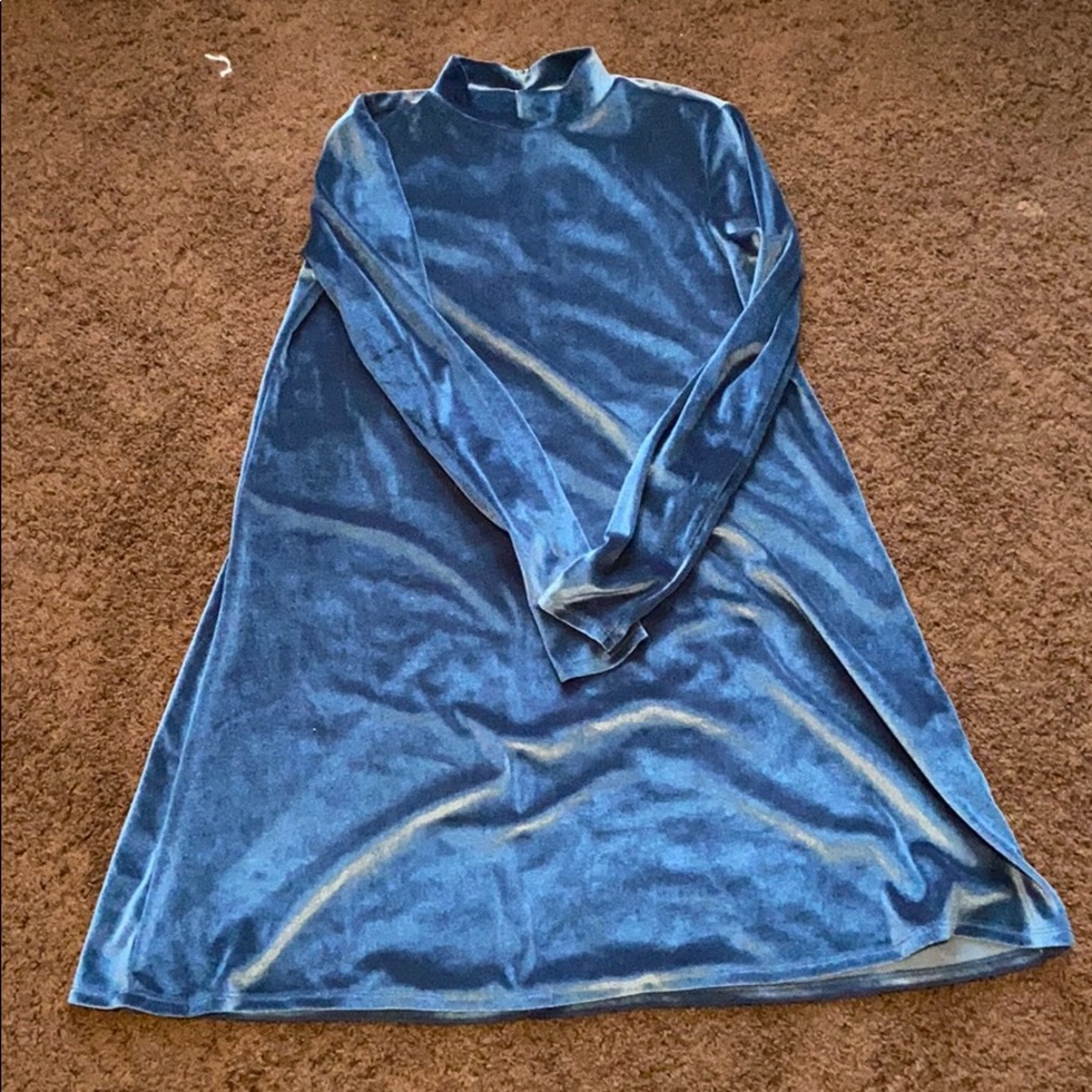 Forever 21 blue velvet dress